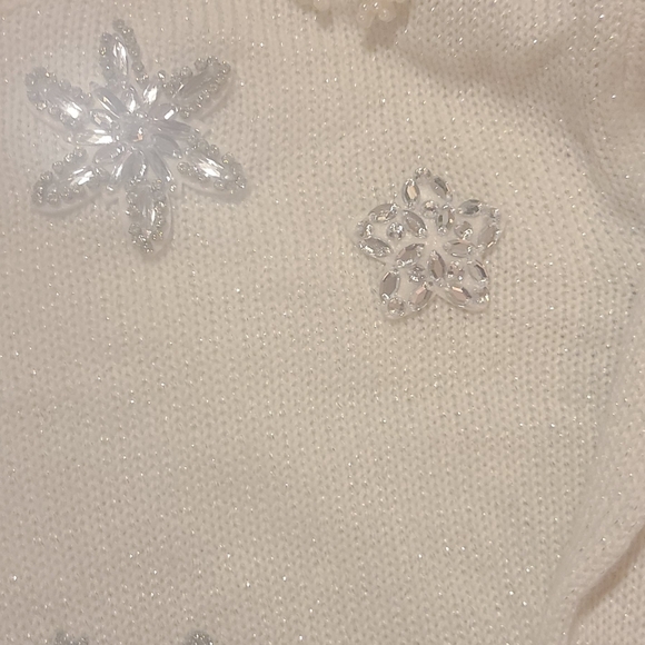 "Holiday Time" Cute Faux Fur"Let It Snow" Embellished Sweater Size xl - Picture 3 of 9